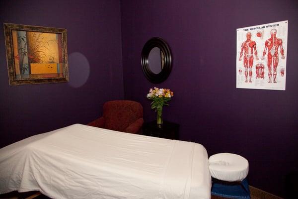 One of our relaxing massage rooms