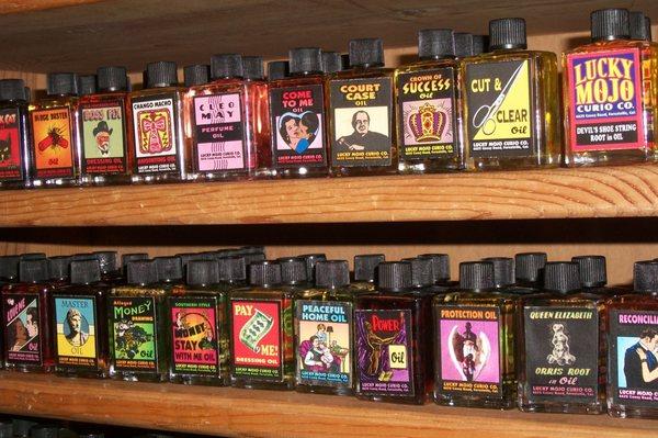 Lucky Mojo oils at Edge of the Circle Books