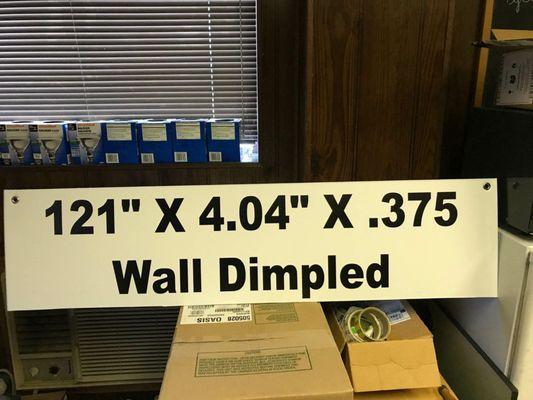 Wall Dimpled Signs.