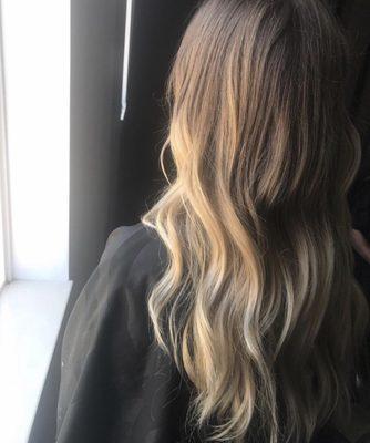 Seamless blonde Balayage by Clare.