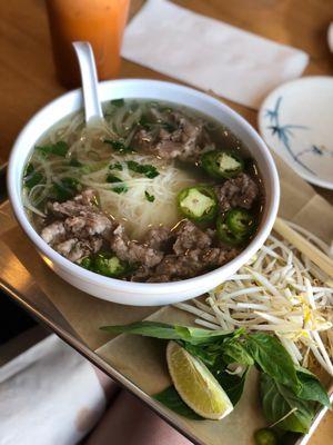 Marinated Beef Pho, Thai Iced Tea