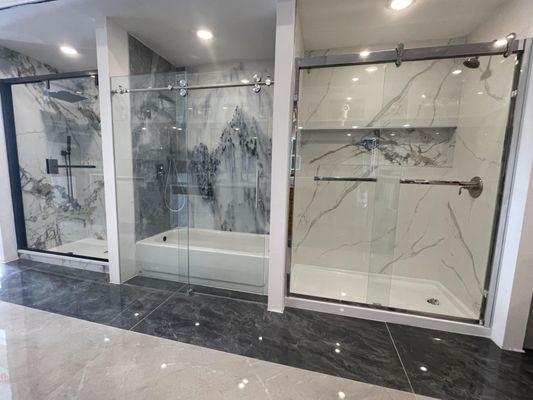 Wide selection of shower glass doors in stock