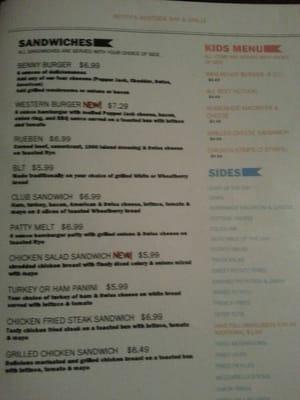 Page 2 menu