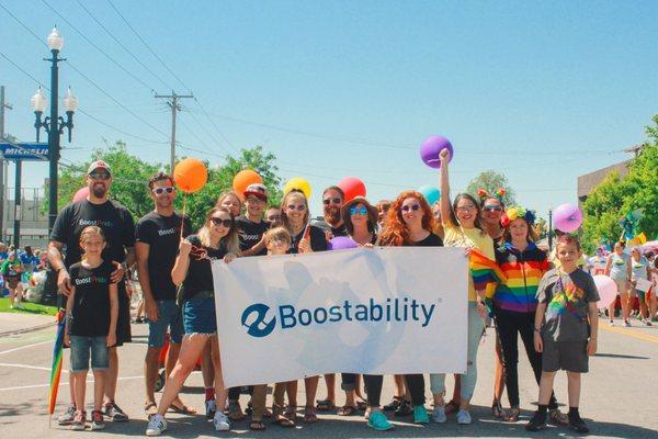 Boostability marching in the SLC Pride Parade!