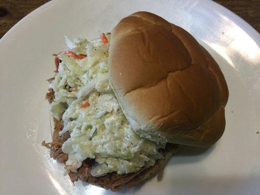 Traditional pulled pork with Cole Slaw