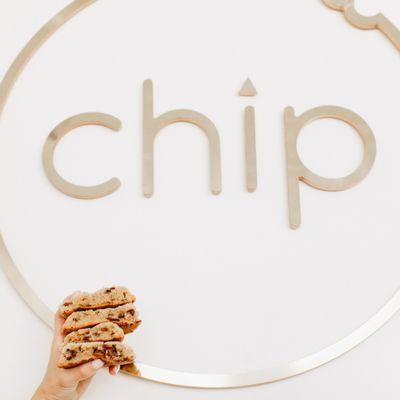 A stack of OG chocolate chip cookies from chip Cookies