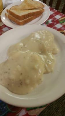 Yummy homestyle biscuit and gravy