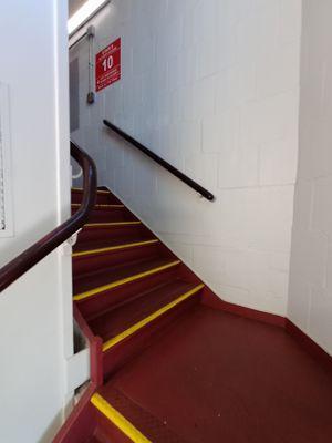 Stairs: one of the many stairs within the VA hosp