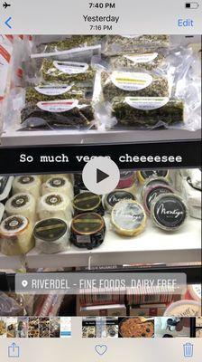 Selection of vegan cheese