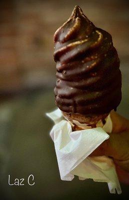 Chocolate dipped cone