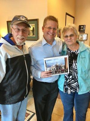 Robert and Laverne brought holiday gifts to Dr. Mike and the staff!