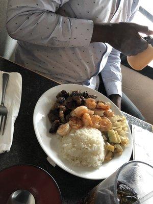 Steak and Shrimp w/ Steamed Rice