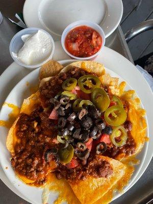 Half order nachos!! Plenty for 2!