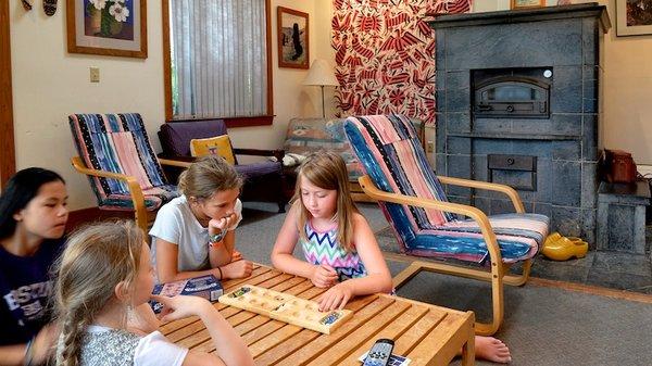 Playing board games in Acorn Inn "UnCommon Room"