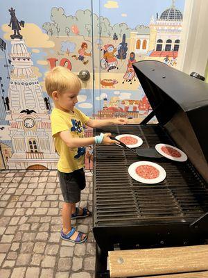 Grilling some burgers