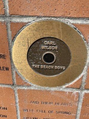 The All Brick Structure with gold records & donors names & legendary song verses. The Beach Boys Historic Landmark in Hawthorne CA