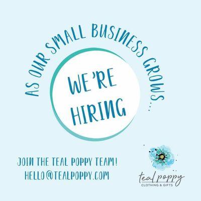 Hiring stylists who love building relationships and making women feel beautiful. Full and part-time. Apply: heather@tealpoppy.com