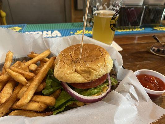 Amazing pimento cheese bacon burger