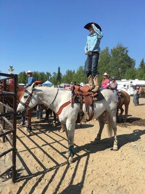 Thank you Michelle for being on site so he can show you how great he feels post foot surgery!! Gotta love these rodeo kids, our future!