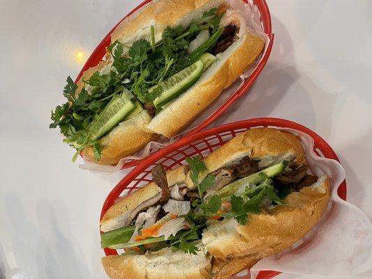 A19. Banh Mi Ga Nuong (top) & A18. Banh Mi Thit Nuong (bottom)