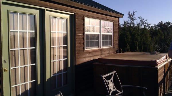 Jacuzzi Tub on our deck.