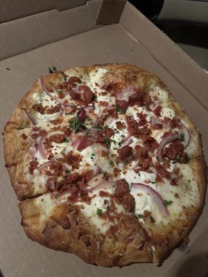 Regular Bacon, Ricotta and Red Onion Pizza