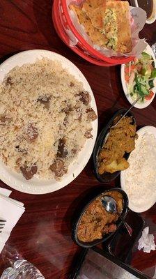 Beef Tehari + Beef Curry + Chicken Curry + Side of White Rice