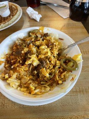 Sausage hash brown bowl