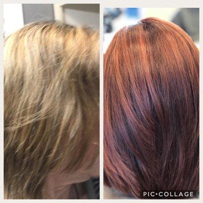 Before and after color