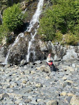 Little waterfall at the beach