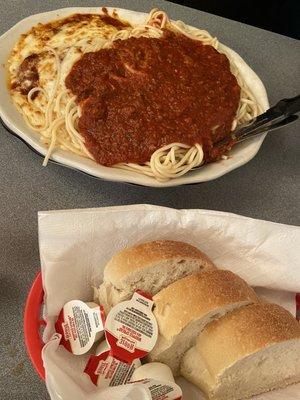 Bread and Chicken Parmigiana