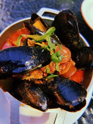 Mussels and chorizo