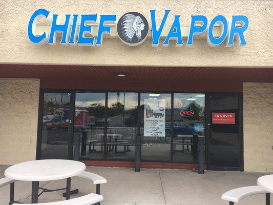 Front of Monument's Chief Vapor!