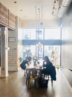 1 March 2023 -- Inside LionHeart Coffee shop in the 5th Street Arcades Mall on Euclid Ave. in downtown Cleveland