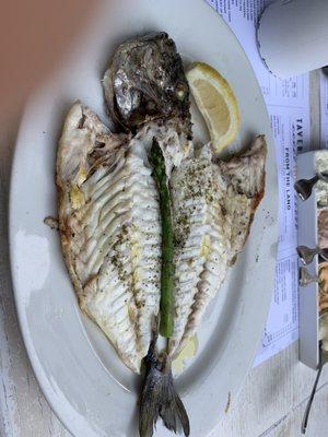 Grilled and deboned Porgy fillet