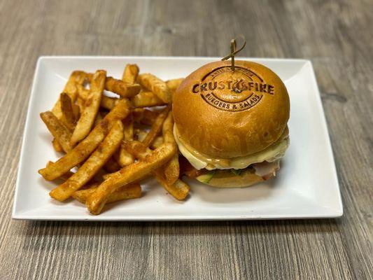 Burger and fries