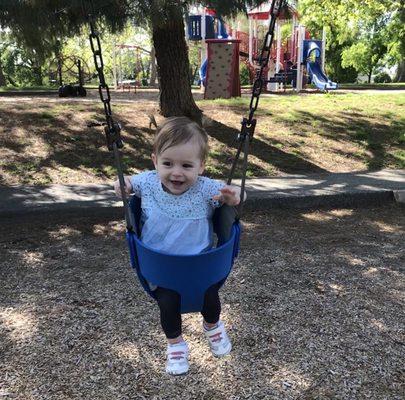 4/8/18 Our daughter swinging!