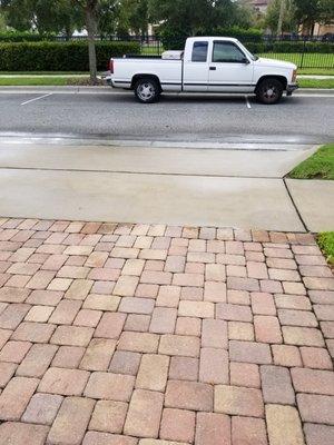 Cleaned drive way and sidewalk