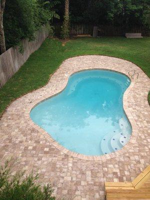 Pool and paver surround