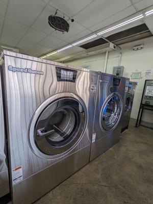 newer dryers by the entrance