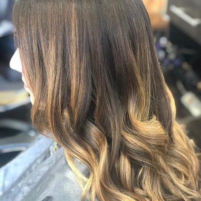 Balayage and haircut