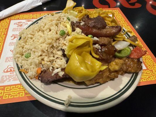 Dry fried rice, extremely dry steamed wontons, etc.