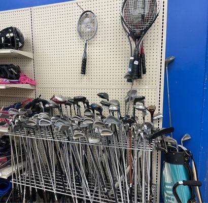 Golf? When the weather starts getting better, the store at 96th & I-69 is a golf store. Save before settling into more expensive gear.