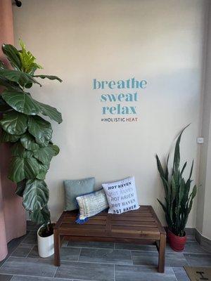 Seating area to wait before treatment time