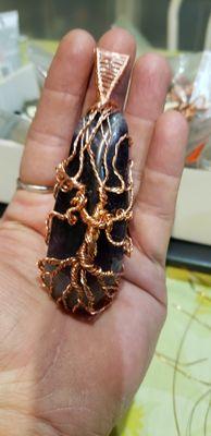 Tree of life on chevron amethyst