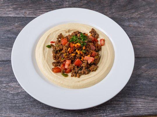 Hummus with Kafta Beef