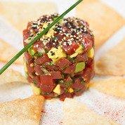 Asian Ahi Tuna Tartare is one of many delectable bar bites featured on our Bar 79 menu