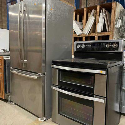 Salvaged modern and vintage appliances