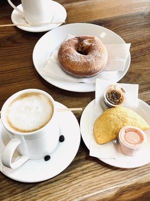 Empanada & donut w/leche inside