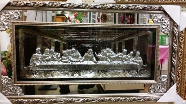 Silver color the Lord's supper. 
 $120.00 with free shipping.